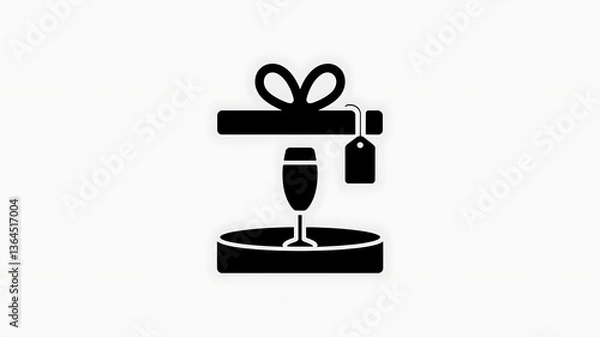 Obraz Gift presentation elegant modern flat style vector illustration