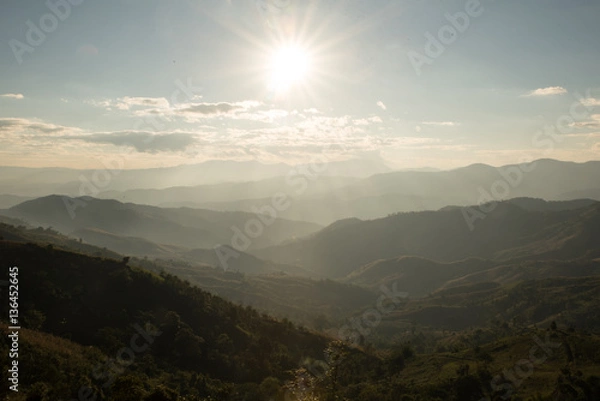 Obraz Sunset on the mountains