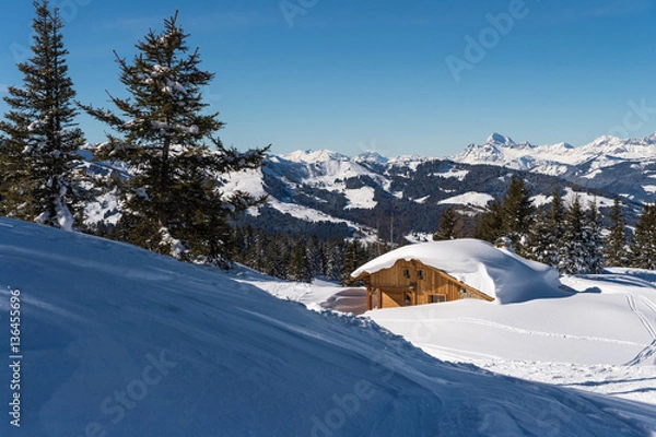 Obraz Chalet d'alpage sous la neige