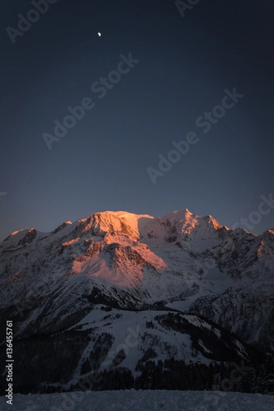 Obraz Mont Blanc coucher de soleil
