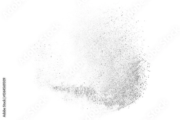 Fototapeta Water texture. Splash effect. Snow overlay. Drops liquid. Grunge pattern. Black explosion on transparent background. PNG format.