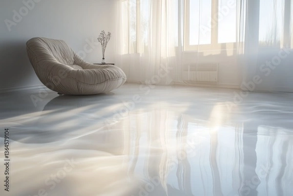 Obraz Epoxy resin flooring with a smooth finish ideal for busy spaces