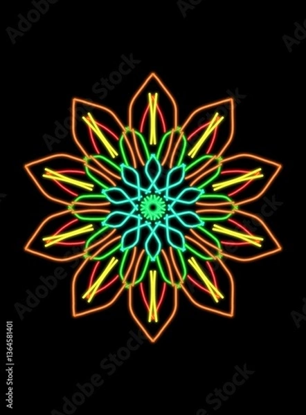 Obraz abstract flower vector illustration