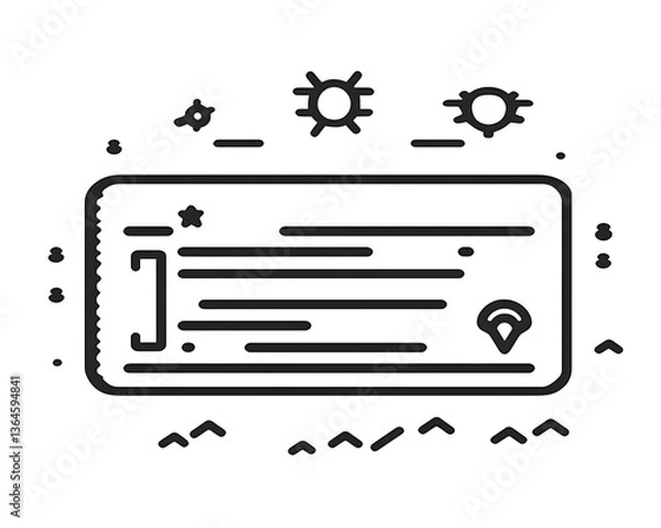 Fototapeta Digital Check Illustration.