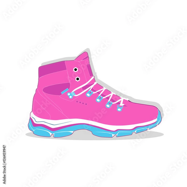 Obraz one casual winter shoe, vector, illustration,