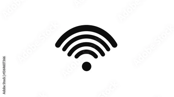 Fototapeta Wireless Signal Icon on White Background