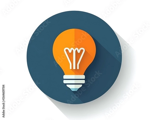 Obraz Idea Icon on Dark Circle