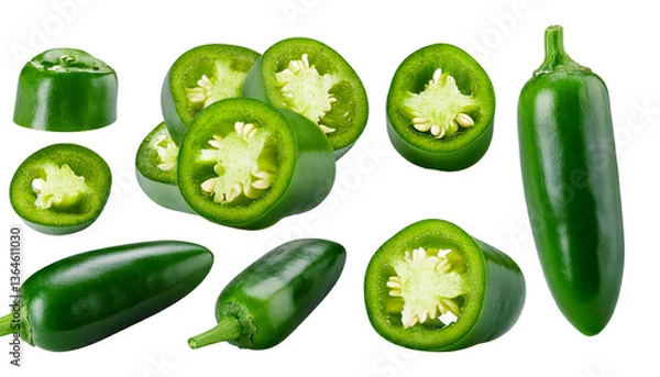 Obraz Fresh cucumbers and tomatoes, healthy vegetables, organic and ripe ingredients for a salad, showcasing the vibrant green and red colors of nature's produce