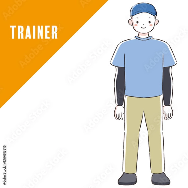 Obraz トレーナーの男性のイラスト