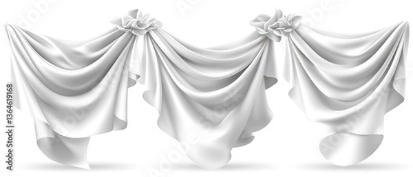Fototapeta Draped Fabric Display Isolated