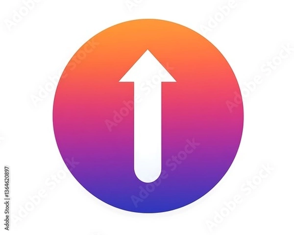 Obraz Upward Gradient Circle Icon