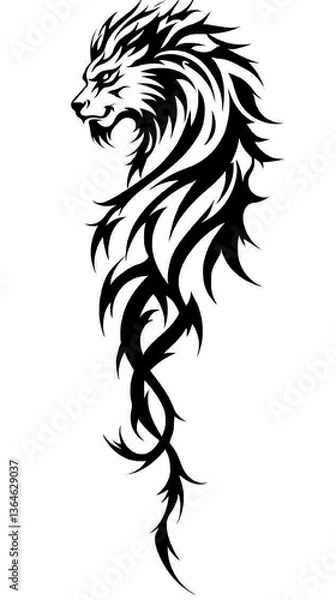Obraz Tribal Lion Tattoo Design