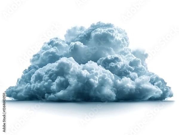 Fototapeta Dramatic Cloud Formation Against White