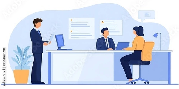 Obraz Interview at Office Desk