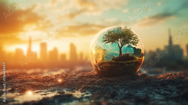 Fototapeta Educating people about climate change can inspire action toward a more sustainable future.