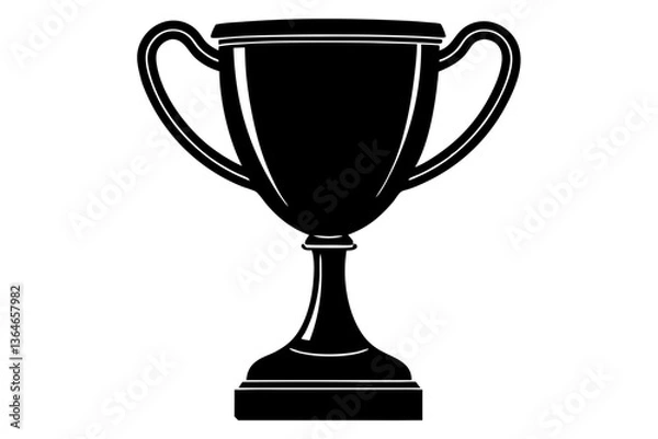 Fototapeta a trophy cup silhouette vector illustration