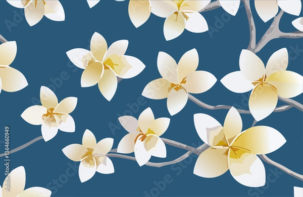Obraz Frangipani flowers background.