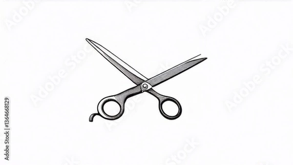 Obraz scissors on white background