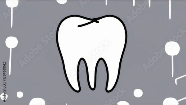 Obraz tooth on a plate