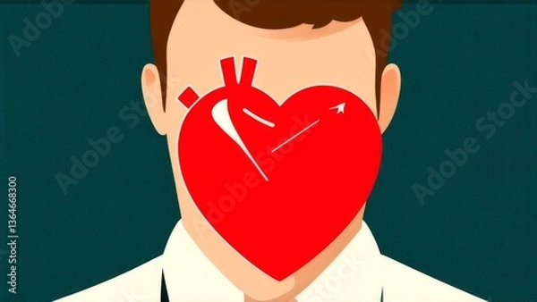 Obraz man with heart