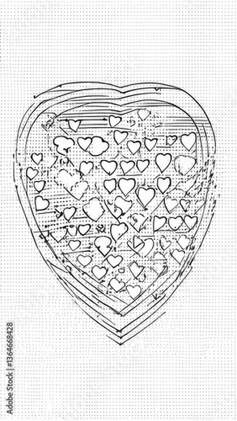 Obraz heart drawn in the form of heart