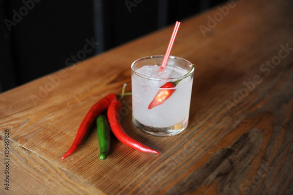 Obraz Jalapeno margarita on a bar