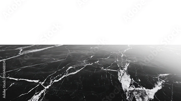 Fototapeta marble table going into perspective with transparent background