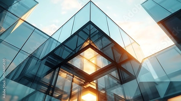 Fototapeta Modern Glass Building Architecture