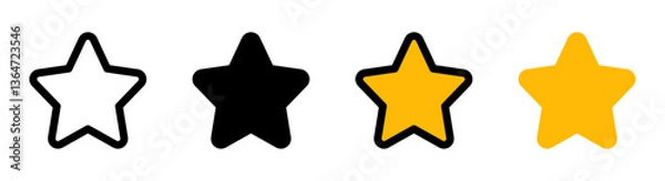 Fototapeta Modern star icon with simple and elegant design. Ideal for celebration, decoration and inspirational applications.