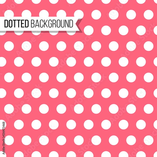 Fototapeta Polka dot seamless pattern. Vector illustration. Texture design for background