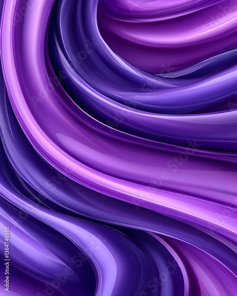 Obraz Abstract swirling purple and violet ribbons