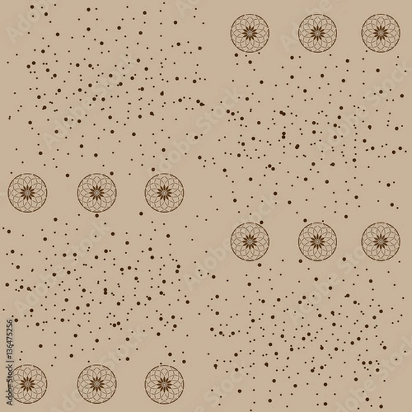 Obraz Brown circle pattern on light brown BACKGROUND