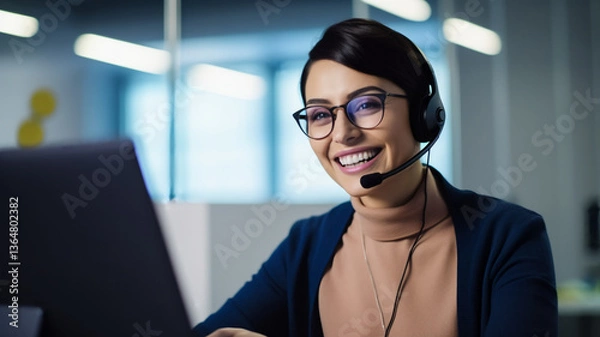 Fototapeta call center operator