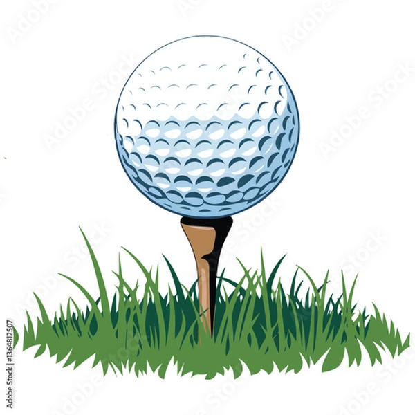 Obraz Golf ball on tee