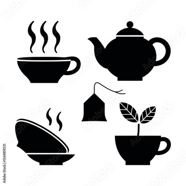 Obraz teapot and cups
