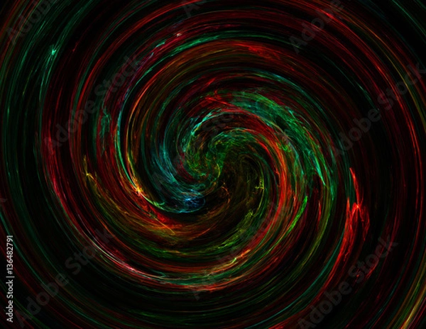 Fototapeta Abstract Fractal Swirl  Background - Fractal Art
