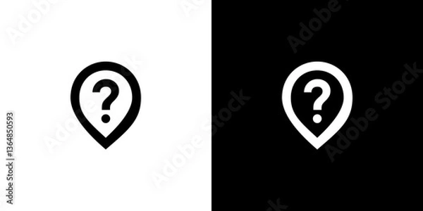 Fototapeta Location with Question Mark
