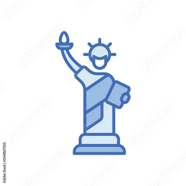 Obraz Statue of liberty Vector icon