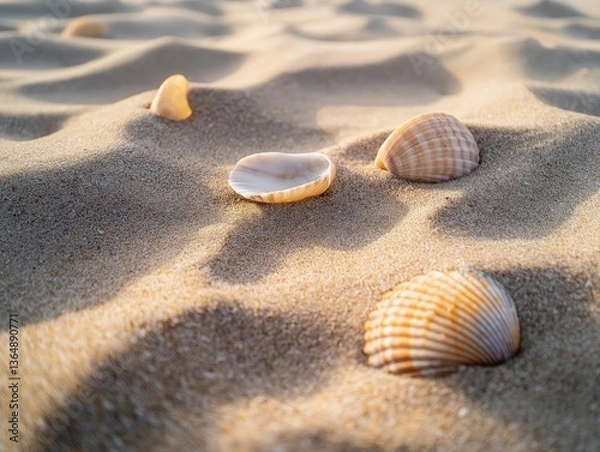 Obraz Sand Texture with Shells