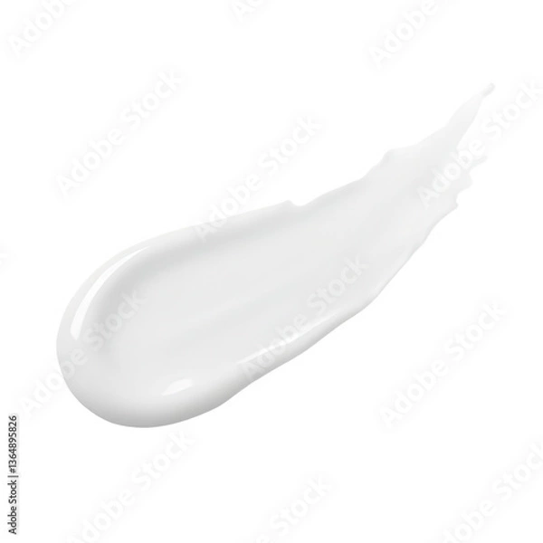Obraz White Cream Swirl, Smooth Texture, Cosmetic Product