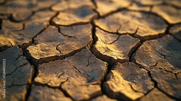 Obraz Cracked Dry Earth Close-Up