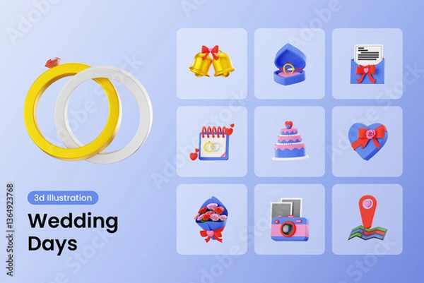 Obraz Wedding Days 3d Illustration