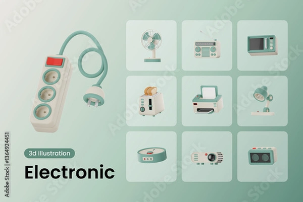 Obraz Electronic 3d Illustration