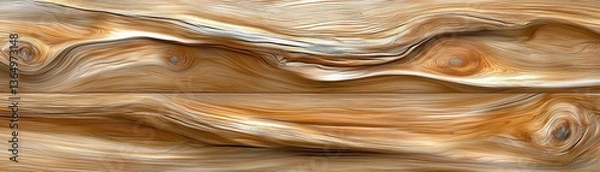 Fototapeta Abstract Wood Texture with Swirling Grain