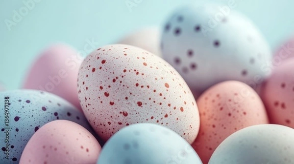 Obraz Minimalist Easter Eggs on Pastel Gradient Background