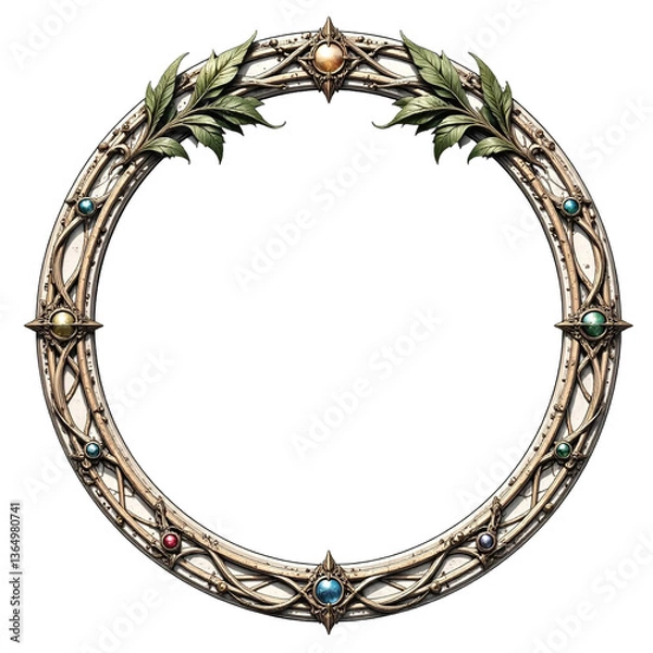 Obraz DND Circle Token Border Frame Fantasy RPG Game Accessory Unique Design Artistic Edge for Tabletop Roleplay Customizable Digital Download Editable Token Border for Gaming Enthusiasts Character Marker