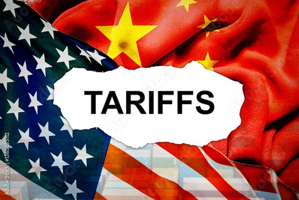 Obraz Trade Tariffs Between the United States and China