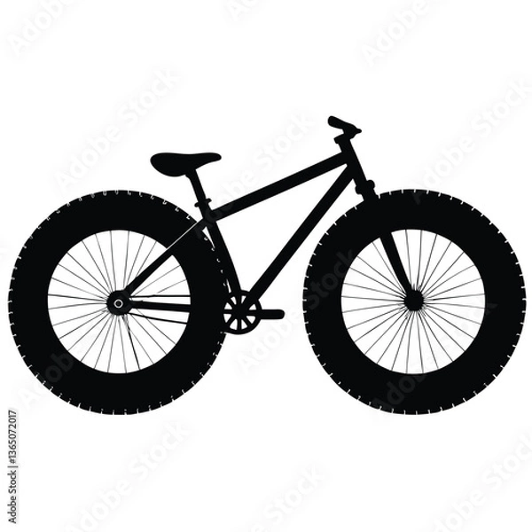 Fototapeta Modern Fat Tire Bicycle Vector – High-Performance Cycling Design