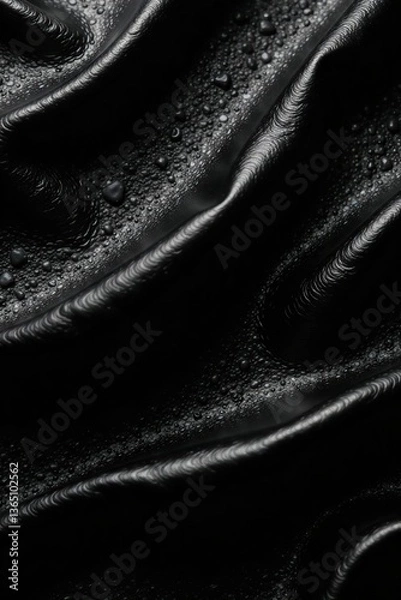 Obraz Shiny black foil background with textured highlights,  shiny,  background