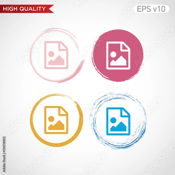 Obraz Image file icon. Button with image file icon. Modern UI vector.